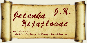 Jelenka Mijajlovac vizit kartica